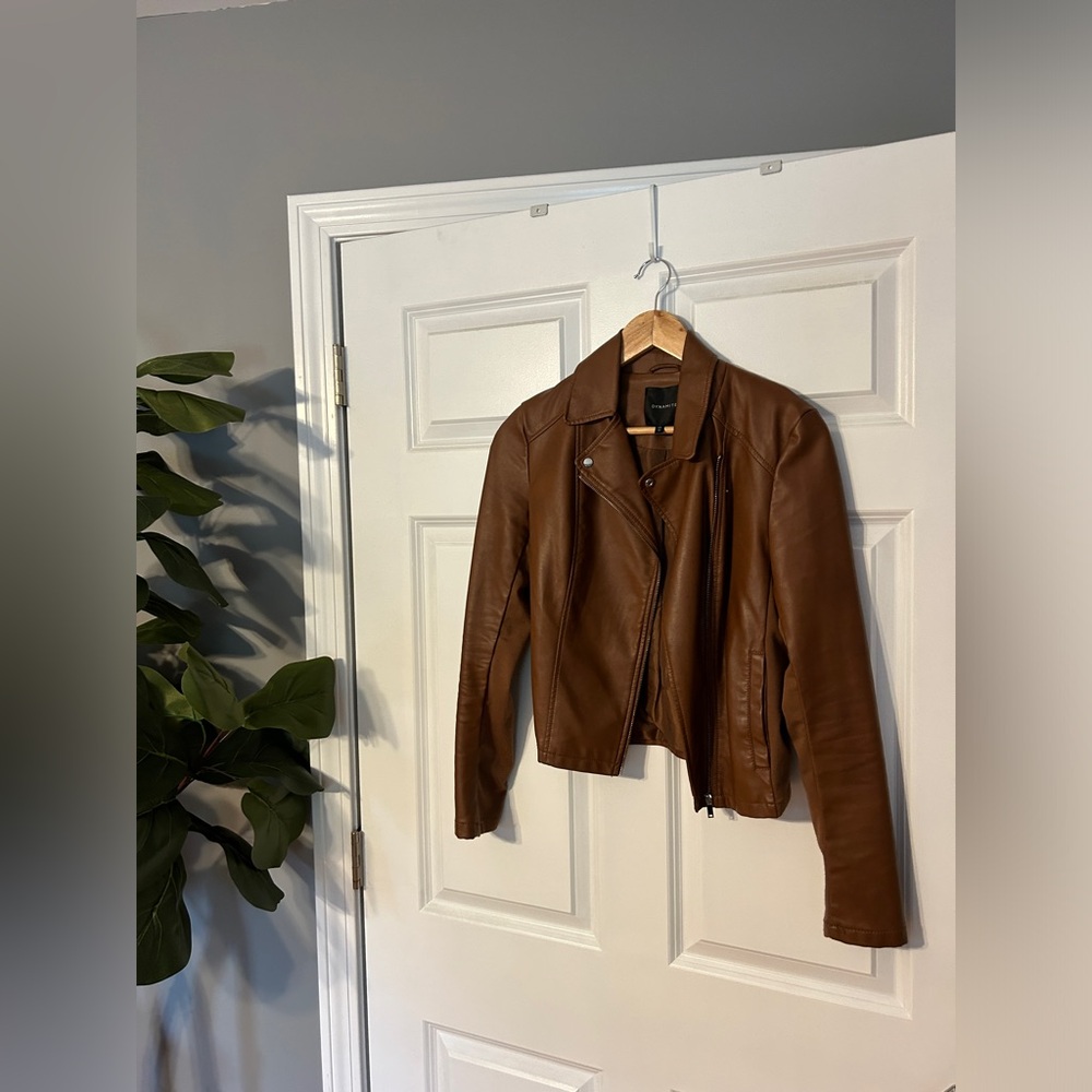 Dynamite faux leather jacket, size medium